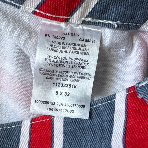 Wrangler Women's Striped Flare Jeans - Red, White, and Blue - Picture 4 of 5